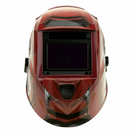 Powerweld Auto-Darkening Welding Helmet with Variable Shade TrueColor Lens, Shades 4-13, Race Car PWH9000G3